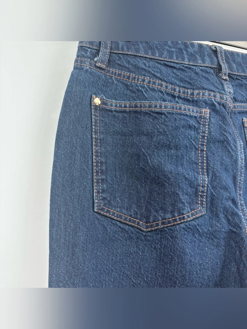Kate Spade New York High-Rise Straight Leg Wide Cuff Jeans